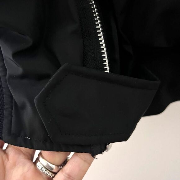 Eleven Paris Men's Black Oversized Boxy Curved Hem Nylon Bomber Jacket XL Urban - Picture 6 of 9